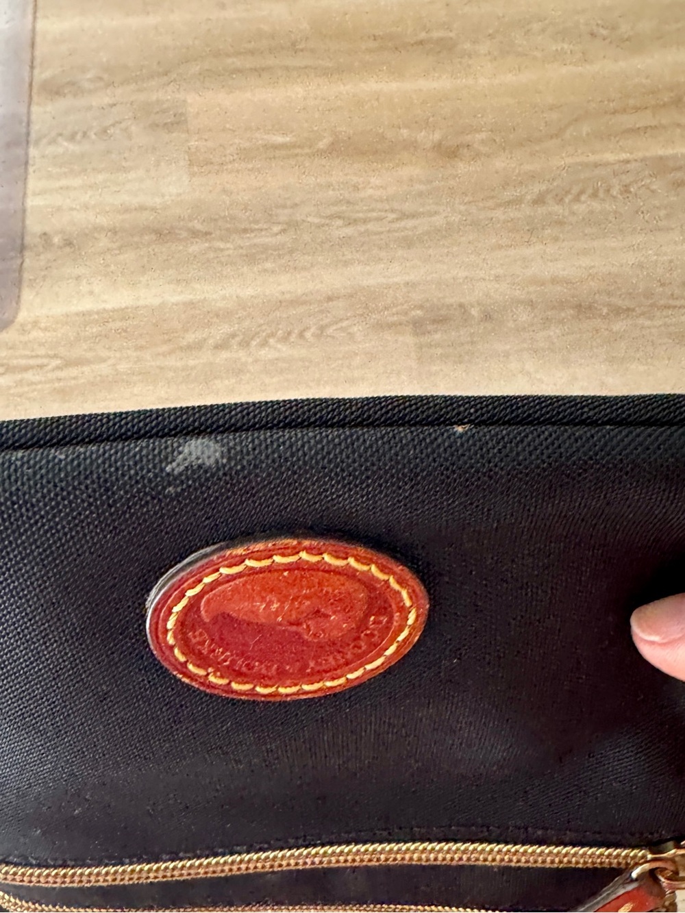 Dooney & Bourke Black Crossbody Bag with Brown Trim - Picture 3 of 3